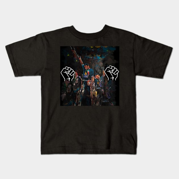 BLM Kids T-Shirt by mursart68